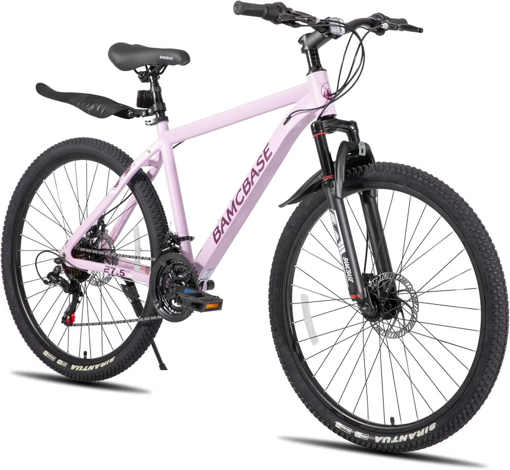 HILAND 26 in Mountain Bike, Mens and Womens Aluminum Frame MTB with 21 Speeds, Dis Brake, Hardtail Bicycle for Adults