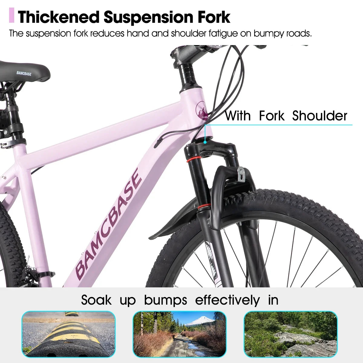 HILAND 26 in Mountain Bike, Mens and Womens Aluminum Frame MTB with 21 Speeds, Dis Brake, Hardtail Bicycle for Adults