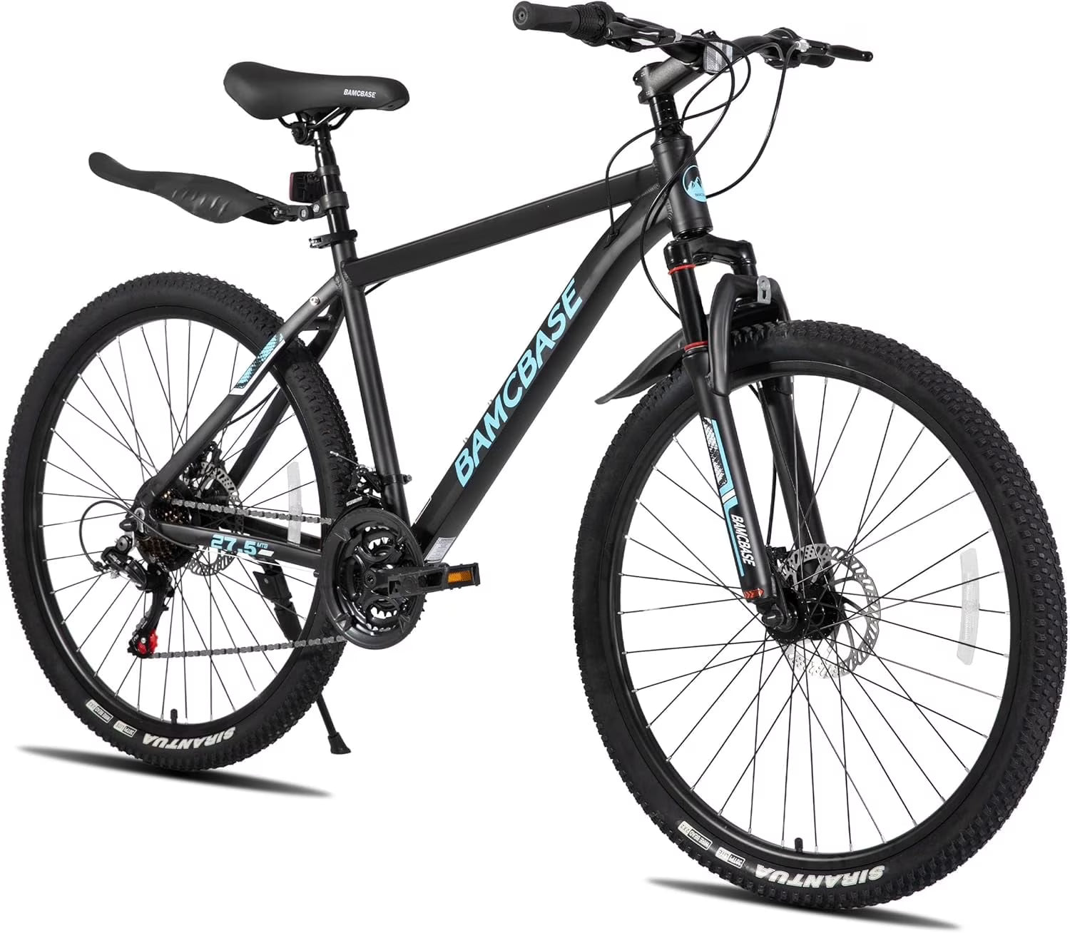 HILAND 26 in Mountain Bike, Mens and Womens Aluminum Frame MTB with 21 Speeds, Dis Brake, Hardtail Bicycle for Adults