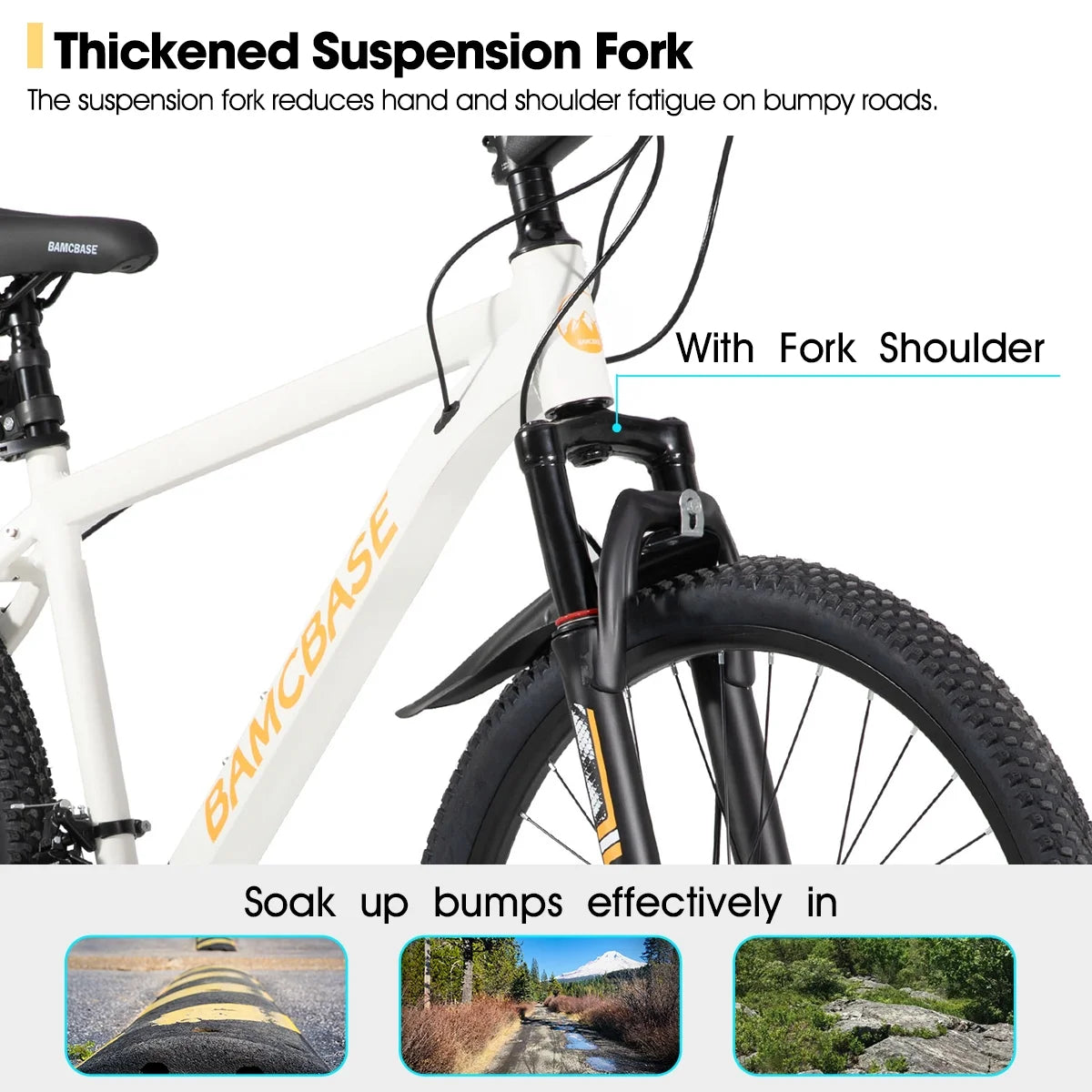 HILAND 26 in Mountain Bike, Mens and Womens Aluminum Frame MTB with 21 Speeds, Dis Brake, Hardtail Bicycle for Adults