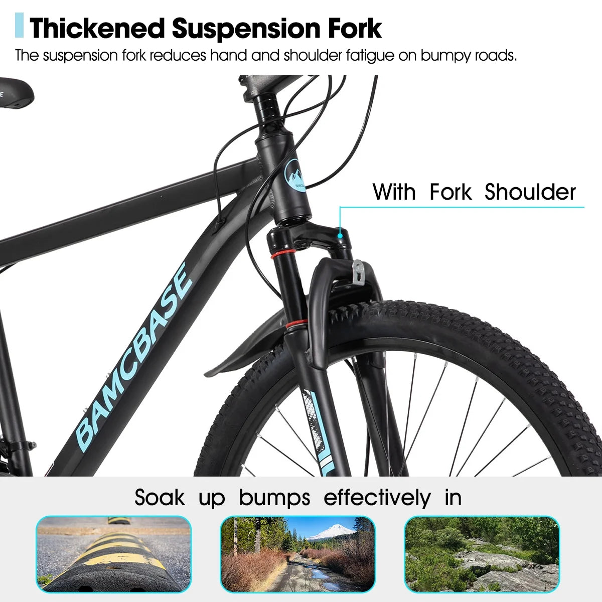 HILAND 26 in Mountain Bike, Mens and Womens Aluminum Frame MTB with 21 Speeds, Dis Brake, Hardtail Bicycle for Adults