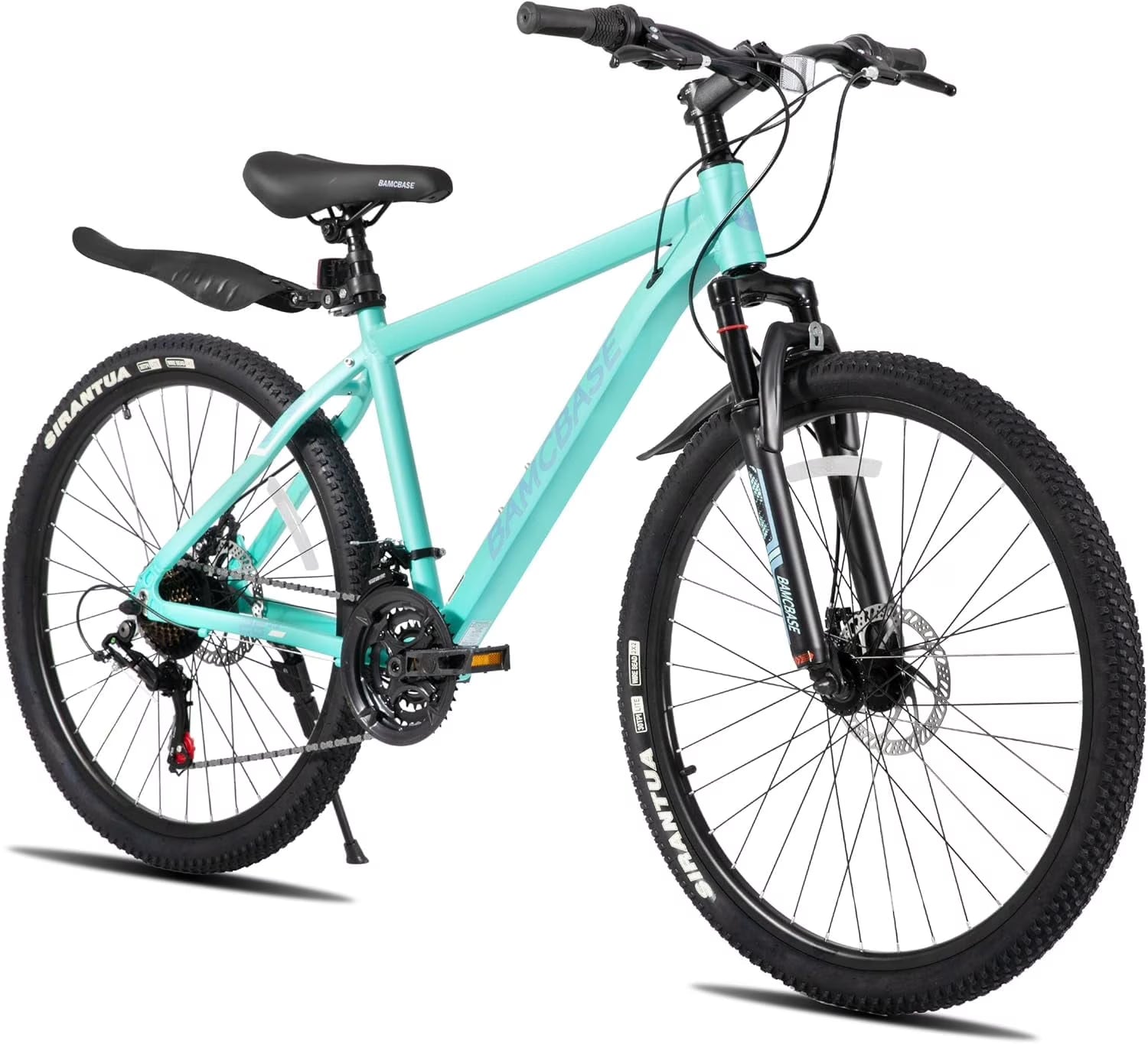 HILAND 26 in Mountain Bike, Mens and Womens Aluminum Frame MTB with 21 Speeds, Dis Brake, Hardtail Bicycle for Adults
