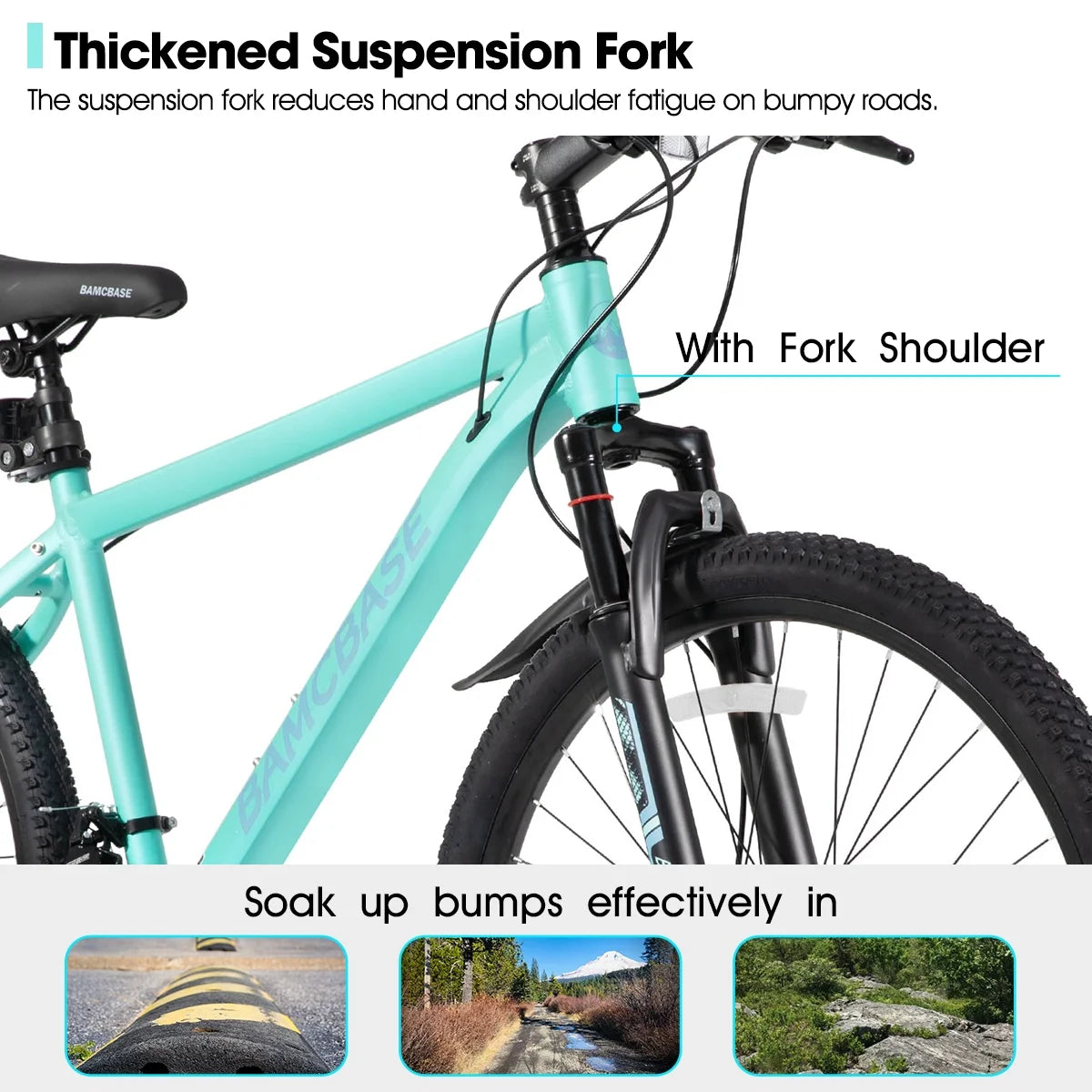 HILAND 26 in Mountain Bike, Mens and Womens Aluminum Frame MTB with 21 Speeds, Dis Brake, Hardtail Bicycle for Adults